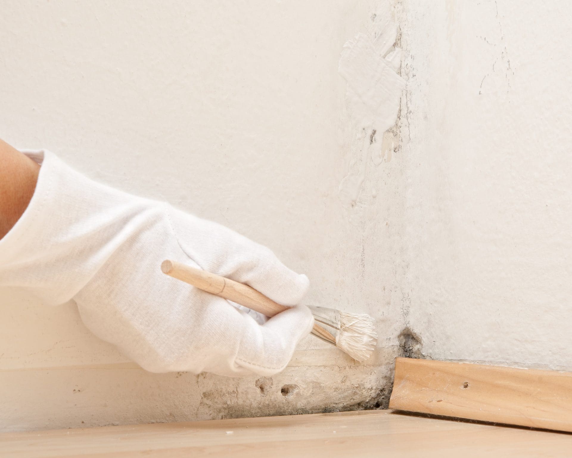 Flecken an den Wänden innen sollte man nicht einfach überstreichen, wenn diese auf ein Feuchteproblem hindeuten (© Zlatan Durakovic / stock.adobe.com)