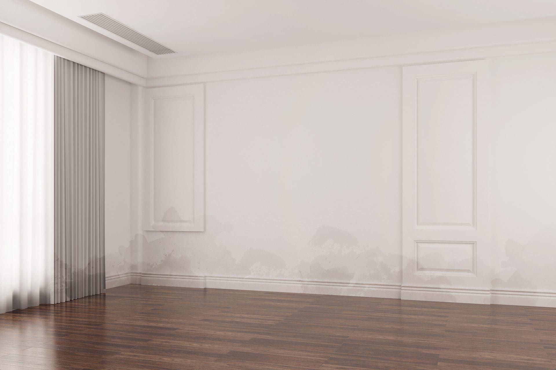 Nasse Wände in der Wohnung, Wasserflecken an der Wand (© Robert Kneschke / stock.adobe.com) Nasse Wände in der Wohnung, Wasserflecken an der Wand (© Robert Kneschke / stock.adobe.com)